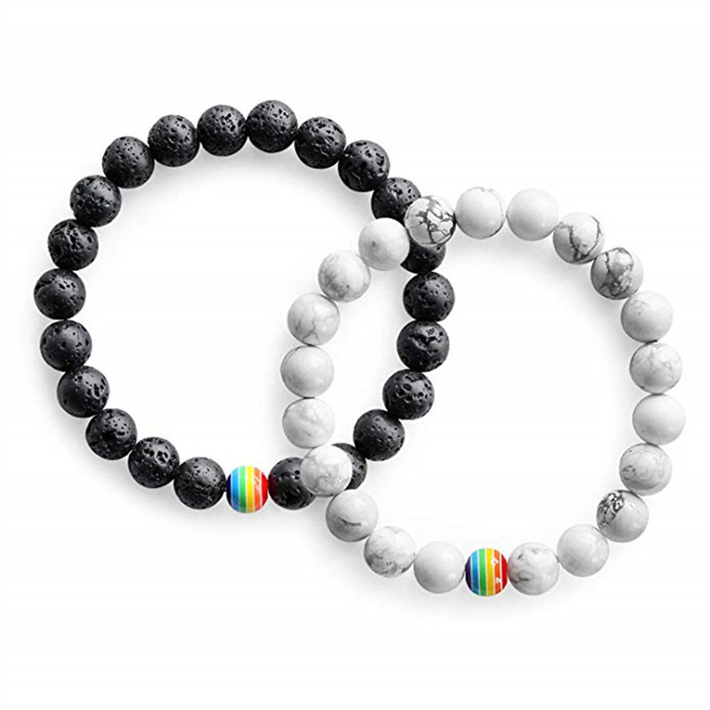2:2 white turquoise volcanic stone beads 8mm