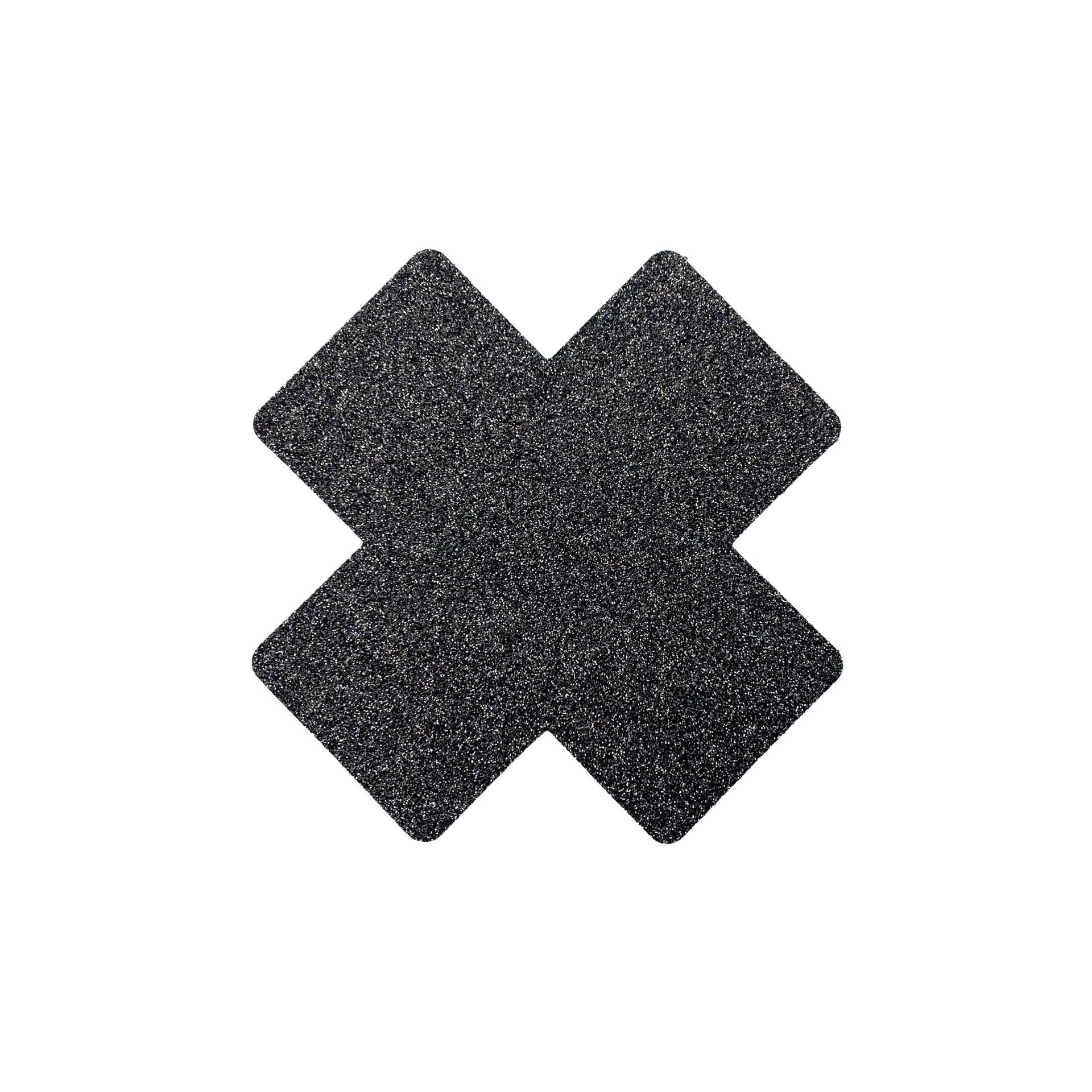 Glitter black cross x