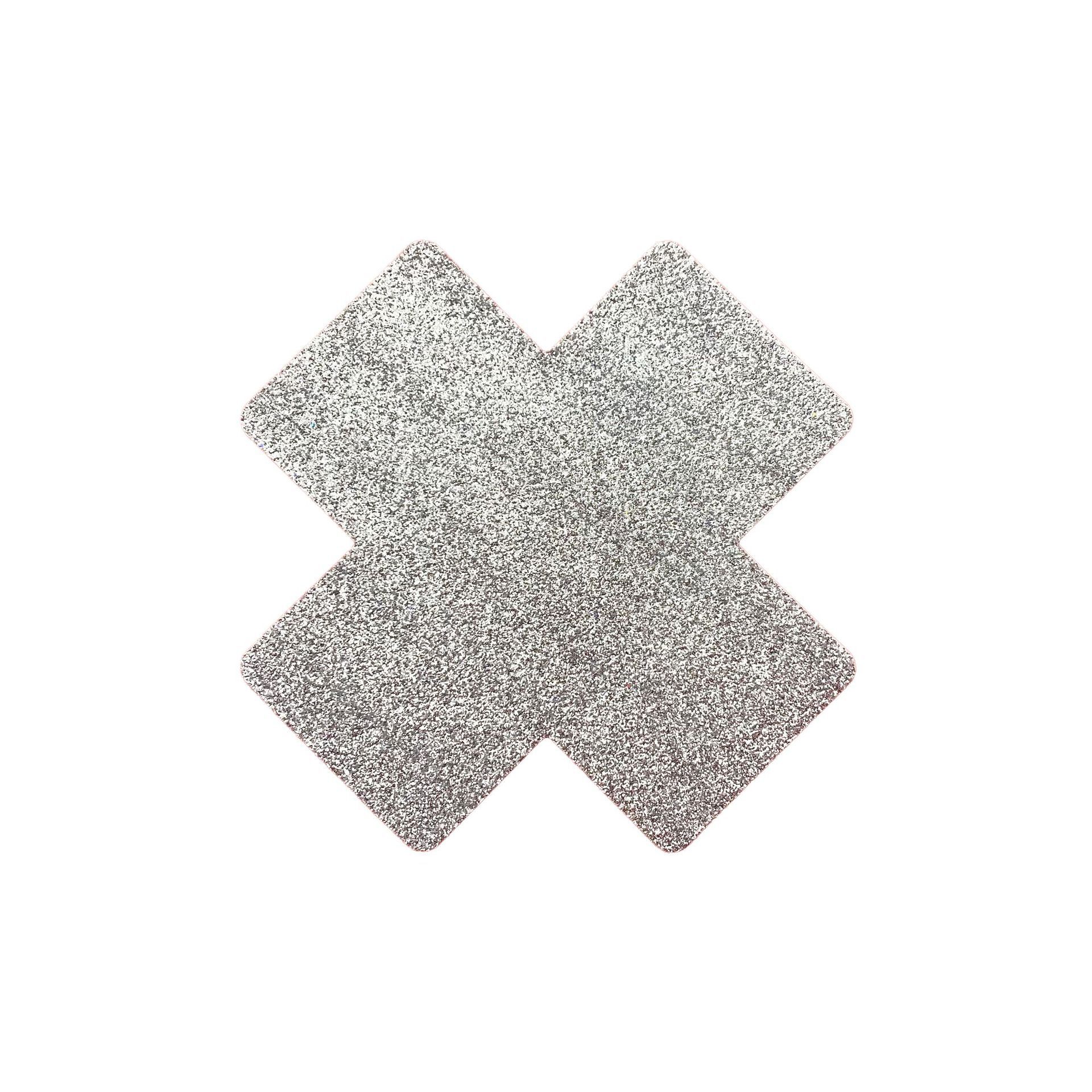 Glitter silver cross x