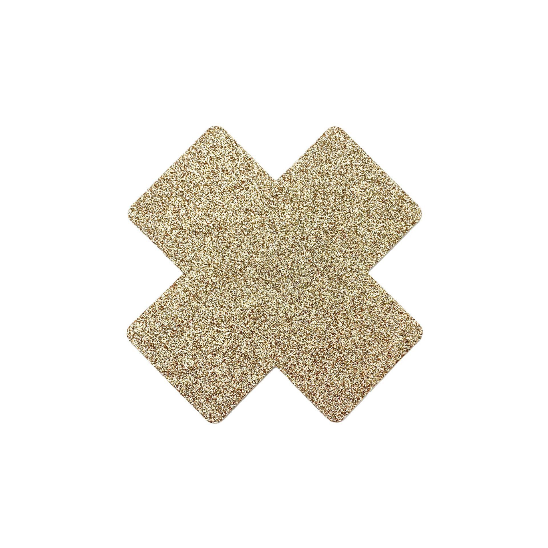 Glitter gold cross x