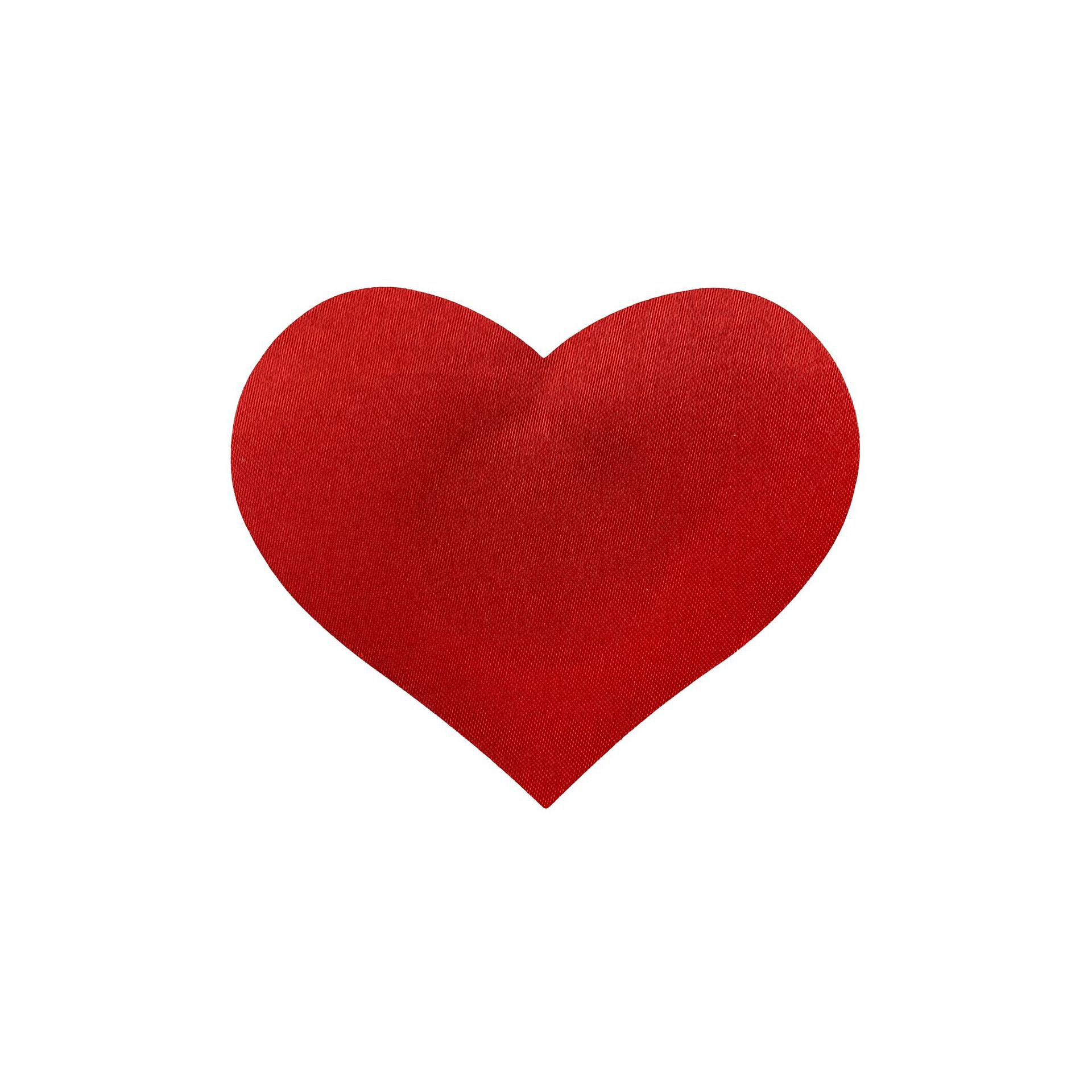 Silk red heart