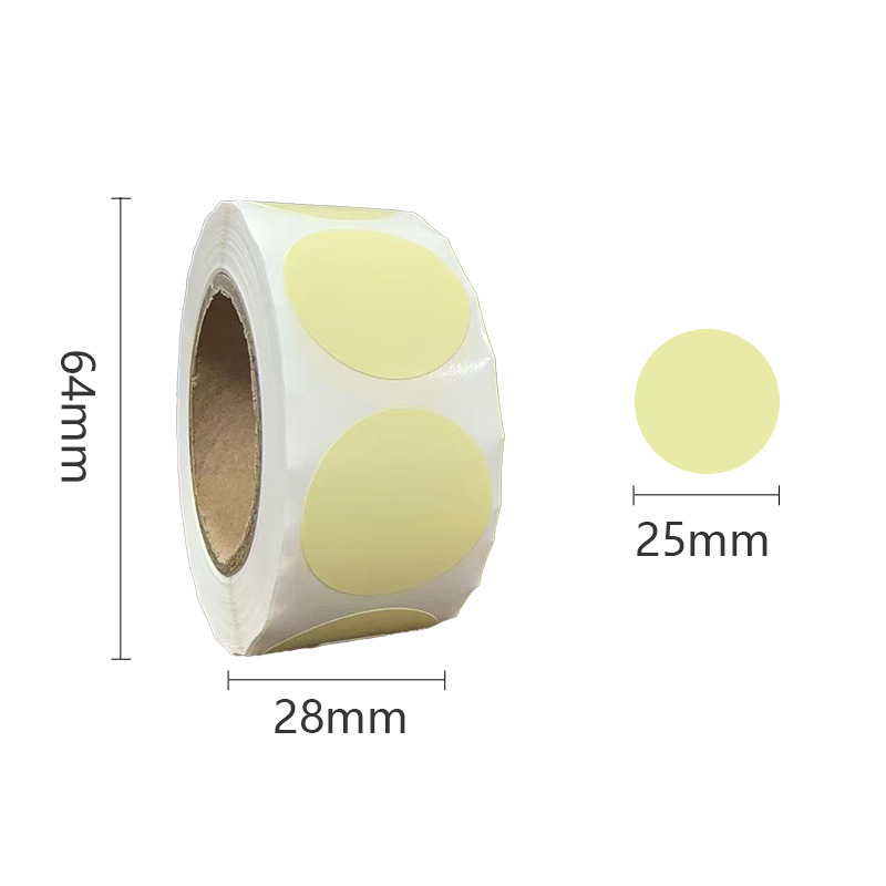 Yellow; 25mm (500 stickers/roll)