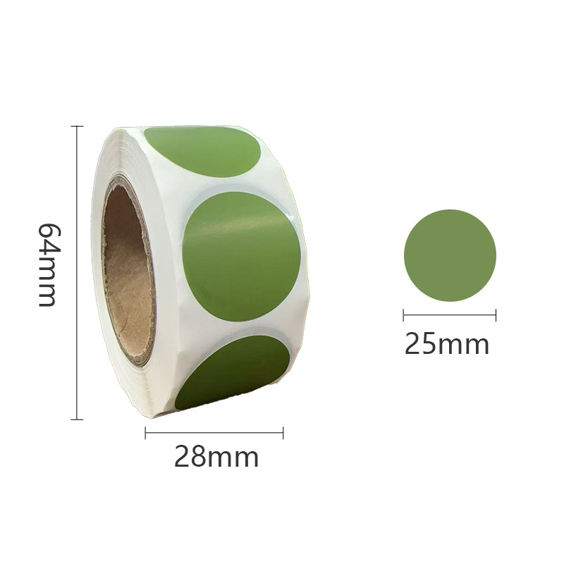 Green; 25mm (500 stickers/roll)