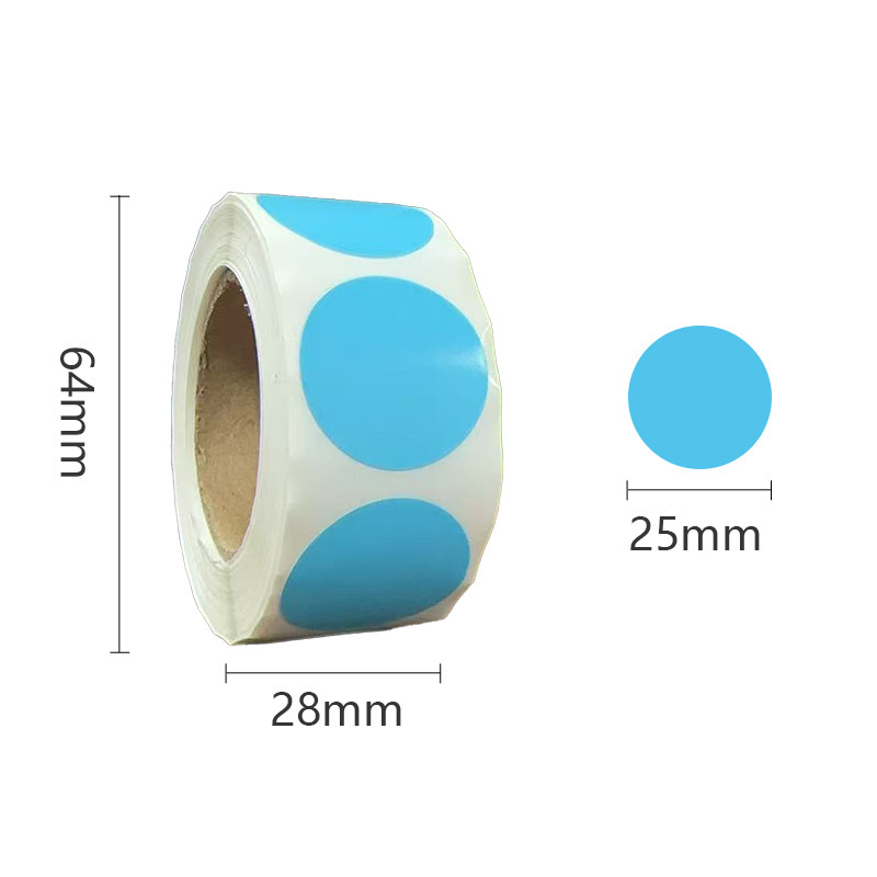 Light blue; 25mm (500 stickers/roll)
