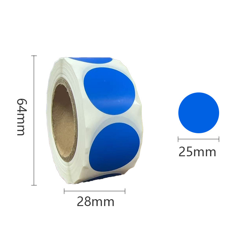 Blue; 25mm (500 stickers/roll)