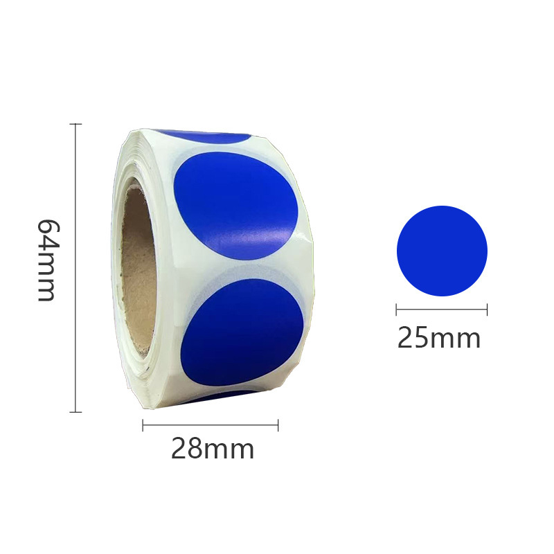 Dark blue; 25mm (500 stickers/roll)