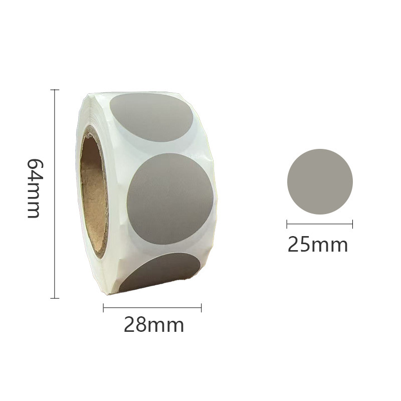 Gray; 25mm (500 stickers/roll)