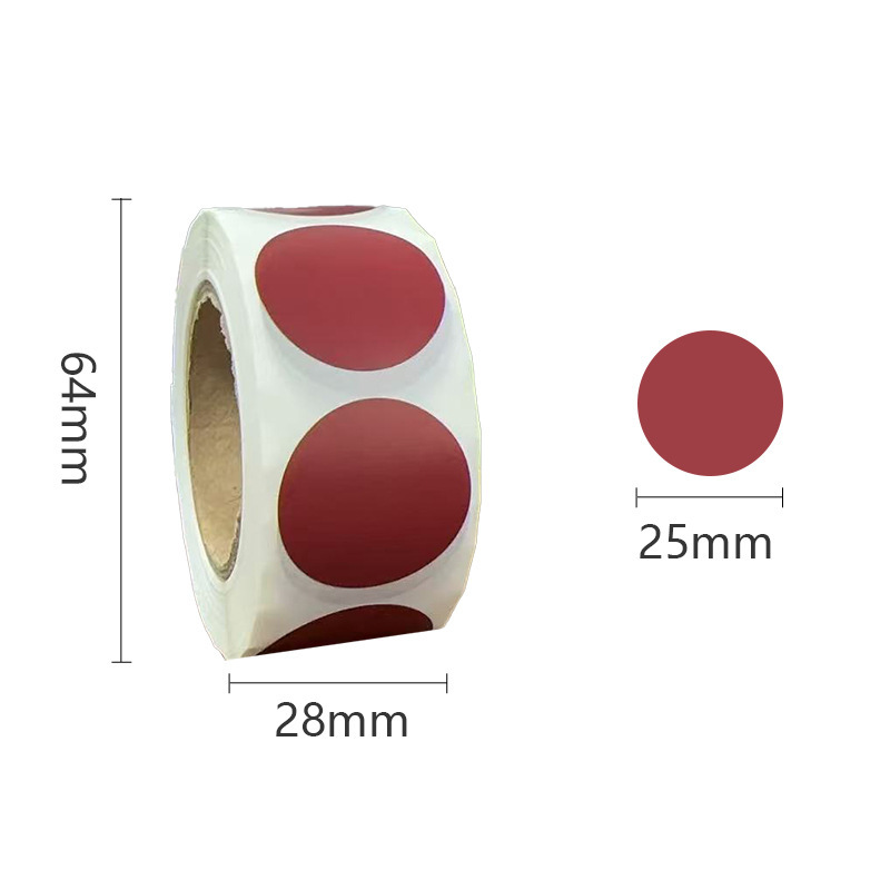 Red; 25mm (500 stickers/roll)