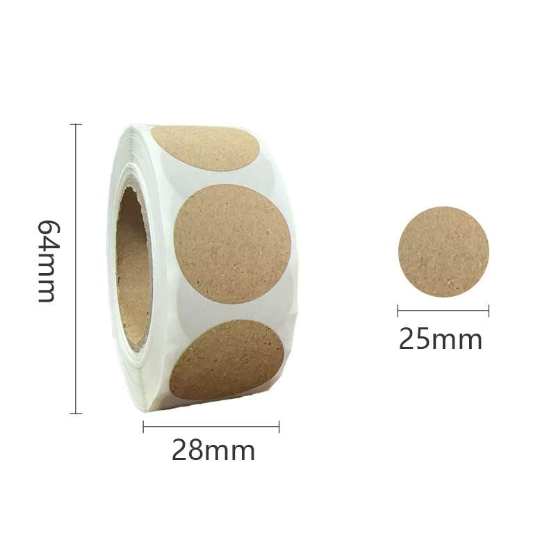 Kraft paper; 25mm (500 stickers/roll)