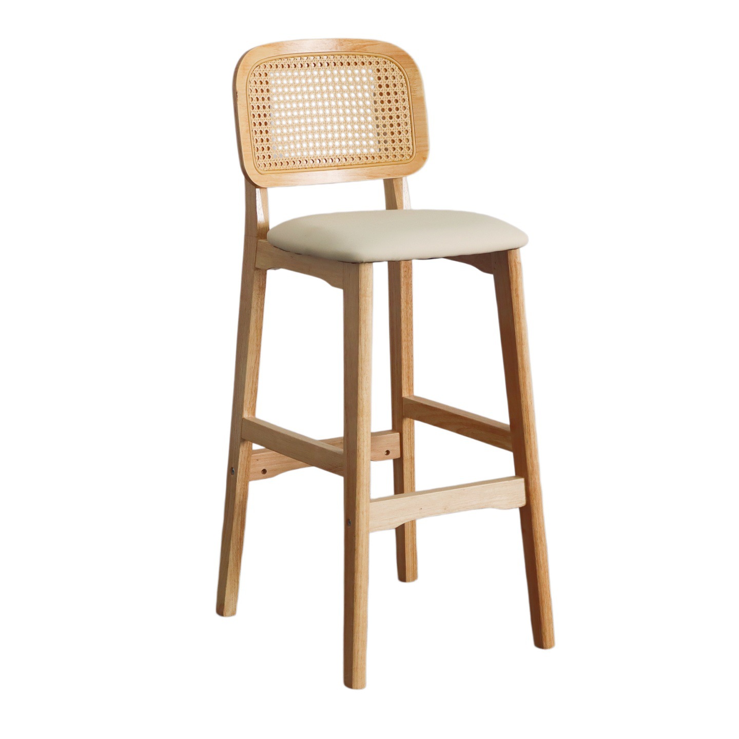 Log frame off-white leather