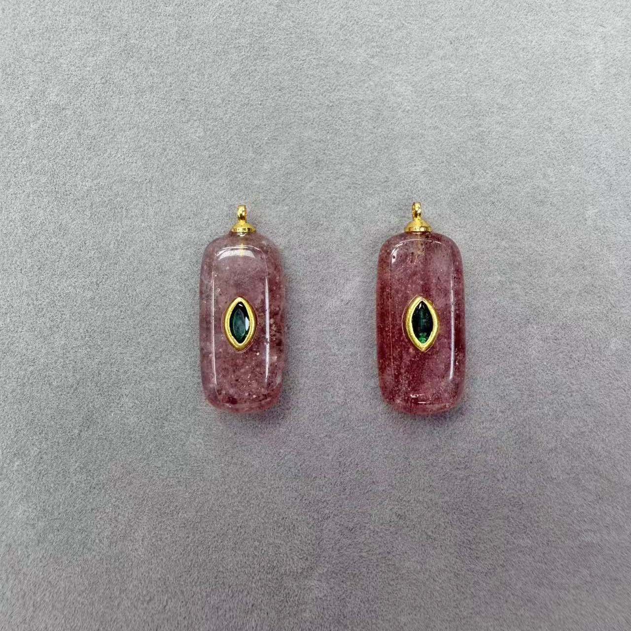 Strawberry crystal 12*25mm