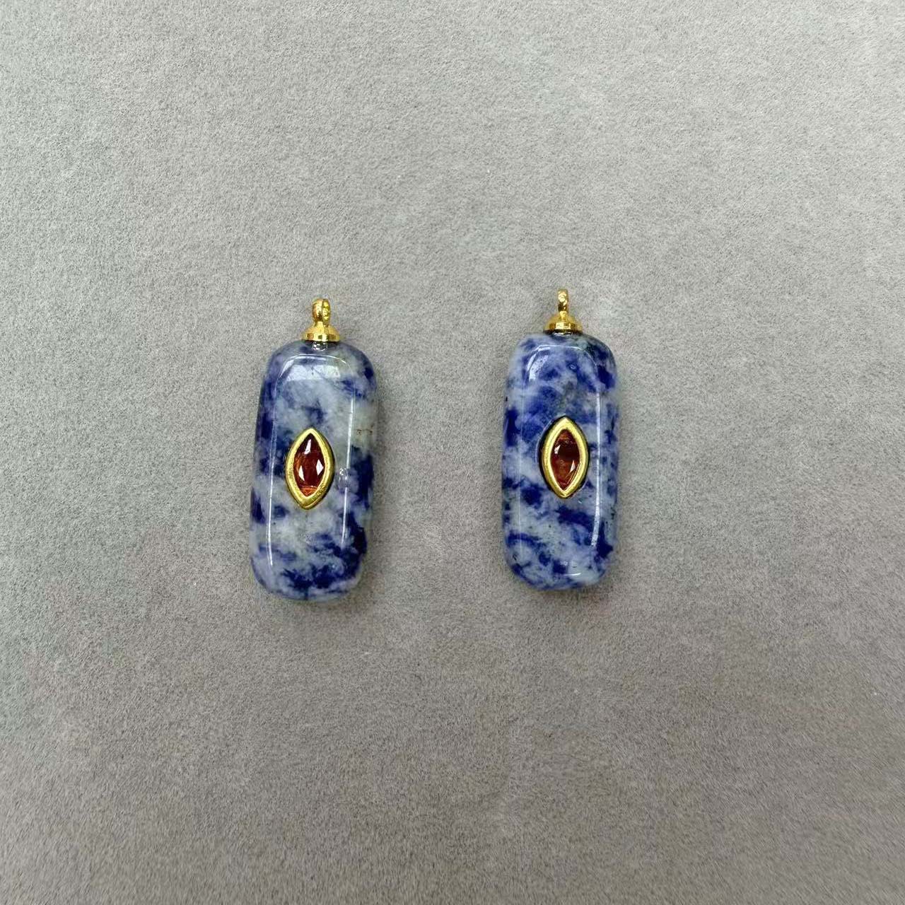 Blue dot 12*25mm