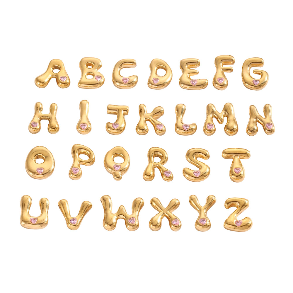 pink  Zircon letter-x