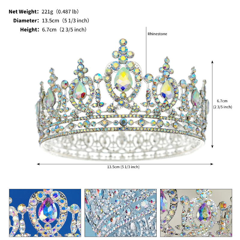3:Silver AB rhinestone