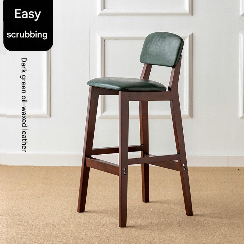 Brown legs-72 high-dark green leather seat cushion