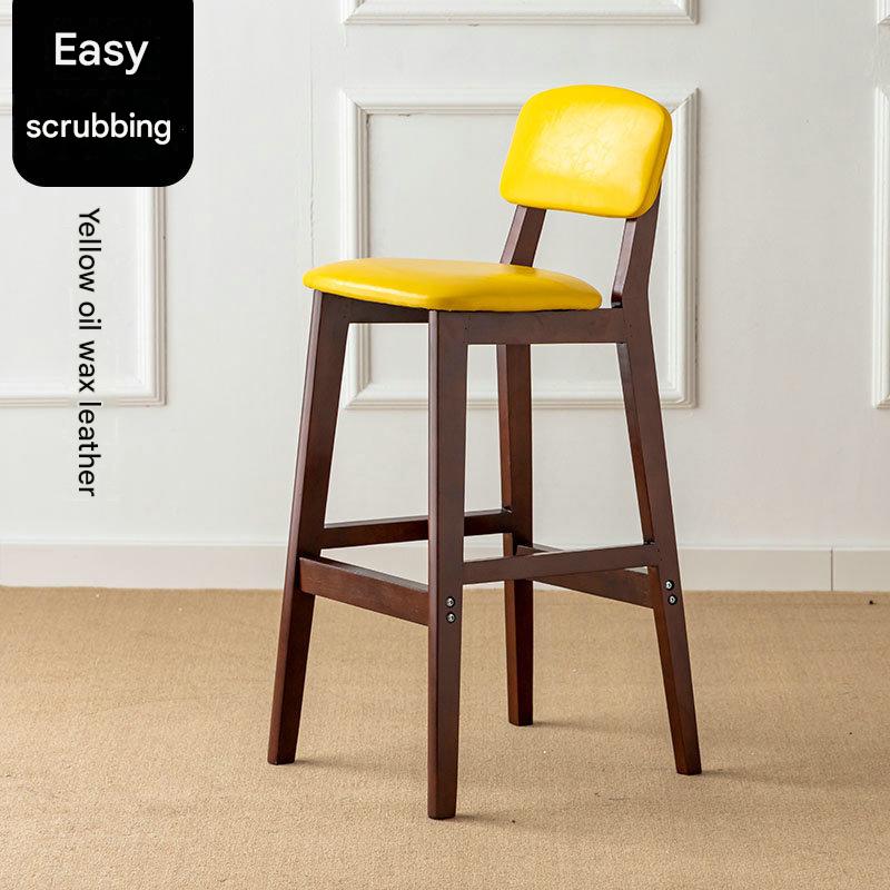 Brown legs-72 high-yellow leather cushion
