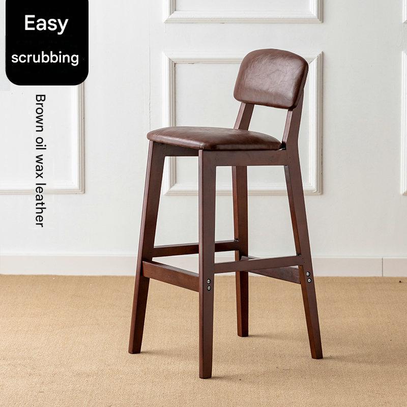 Brown legs-72 high-brown leather cushion
