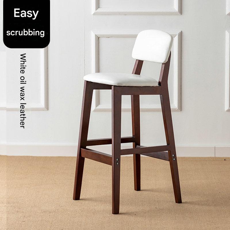 Brown legs-72 high-white leather cushion
