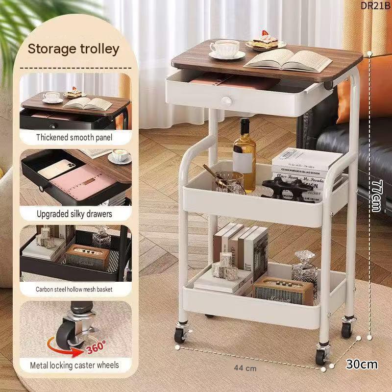 white 4 layers with drawer