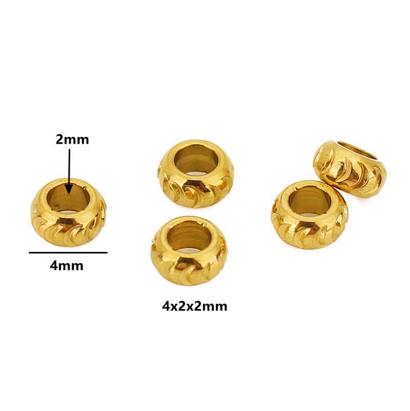 Gold 4mm hole 2mm
