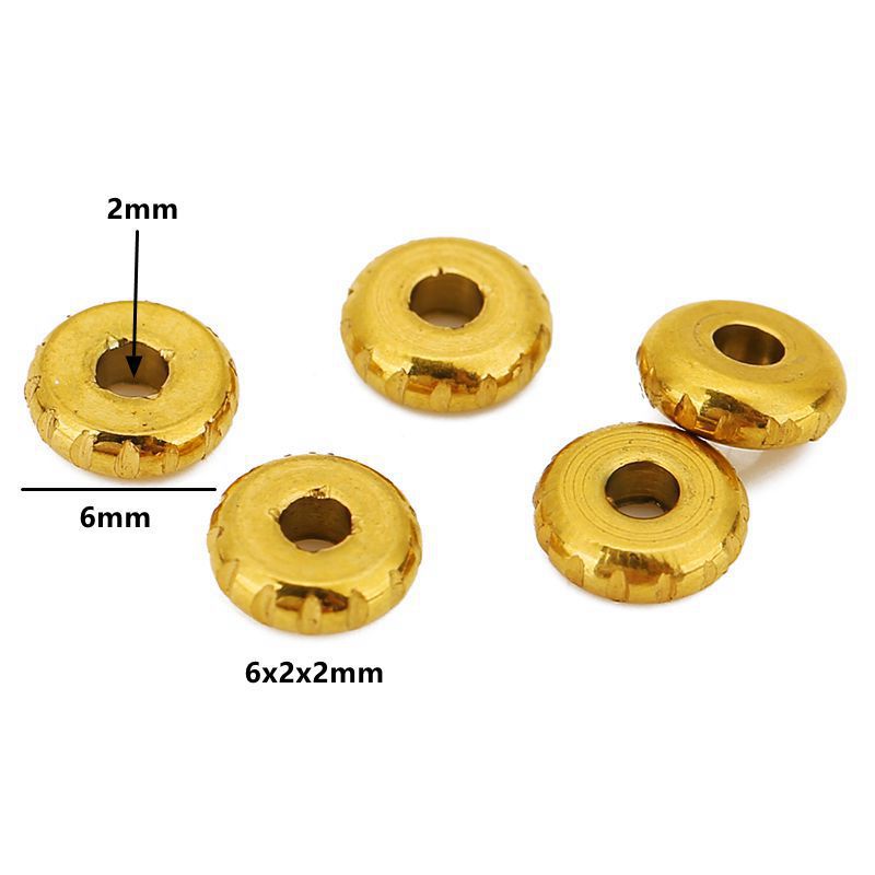 Gold 6mm hole 2mm