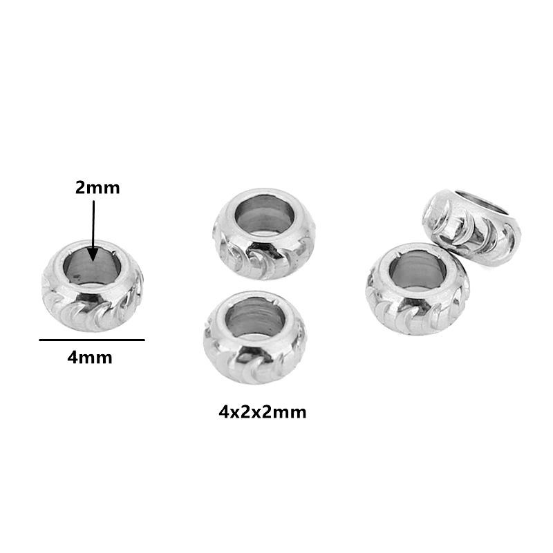 Steel color 4mm hole 2mm
