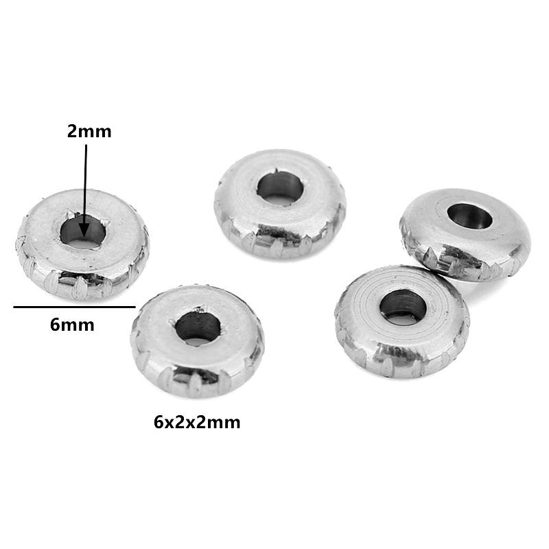Steel color 6mm hole 2mm