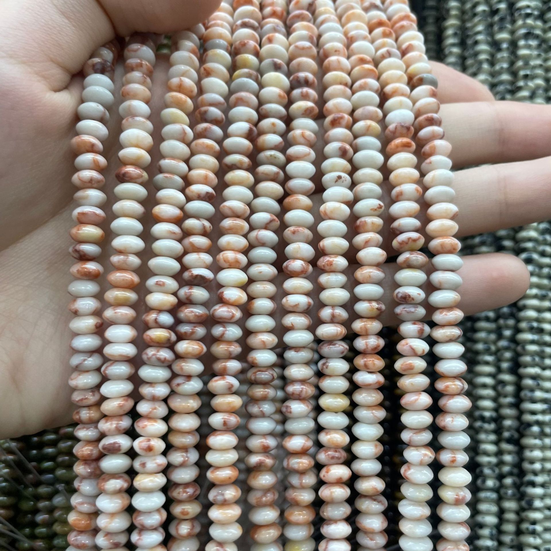 red Silk Stone 3*6mm