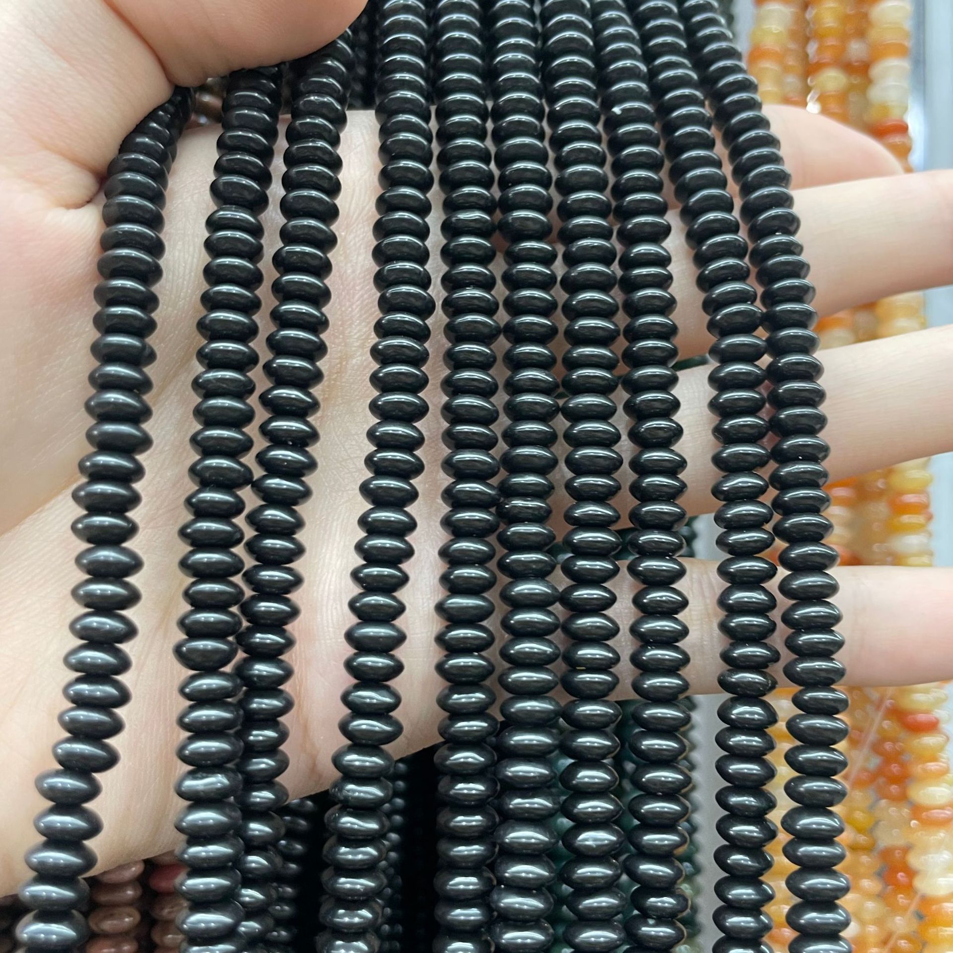 Black Agate 3*6mm
