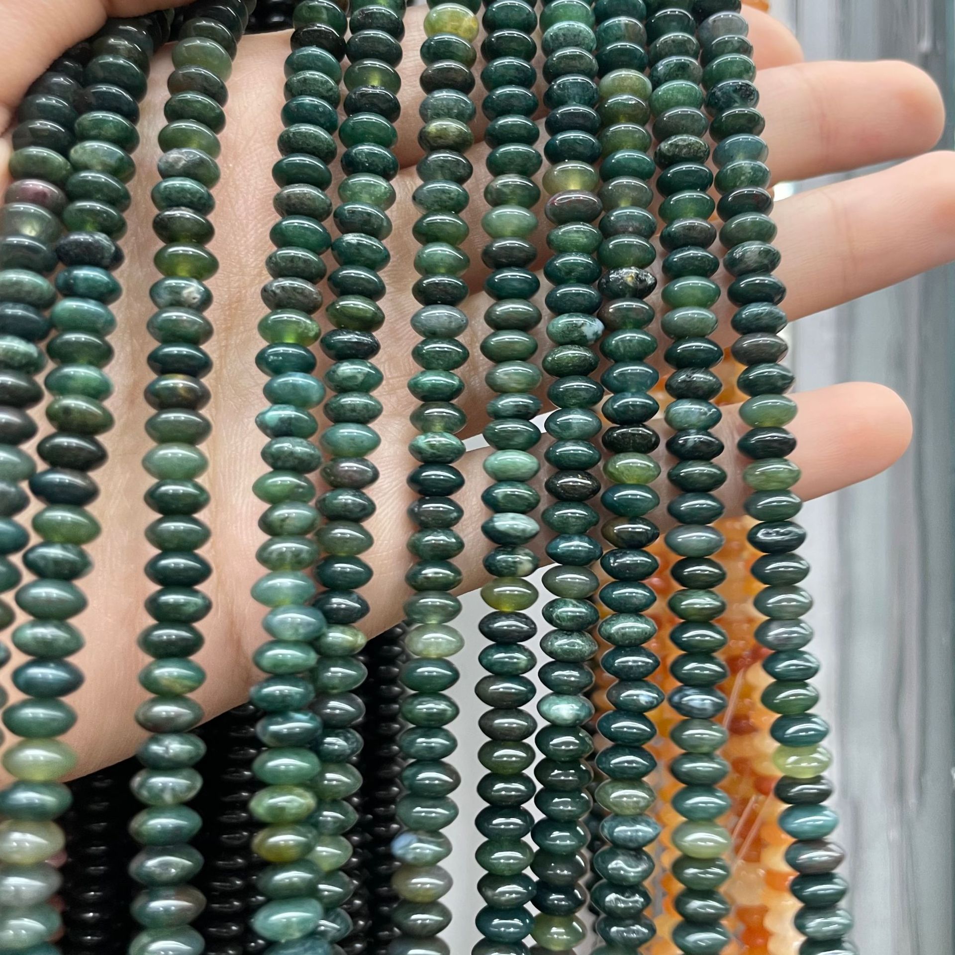 moss agate 3*6mm