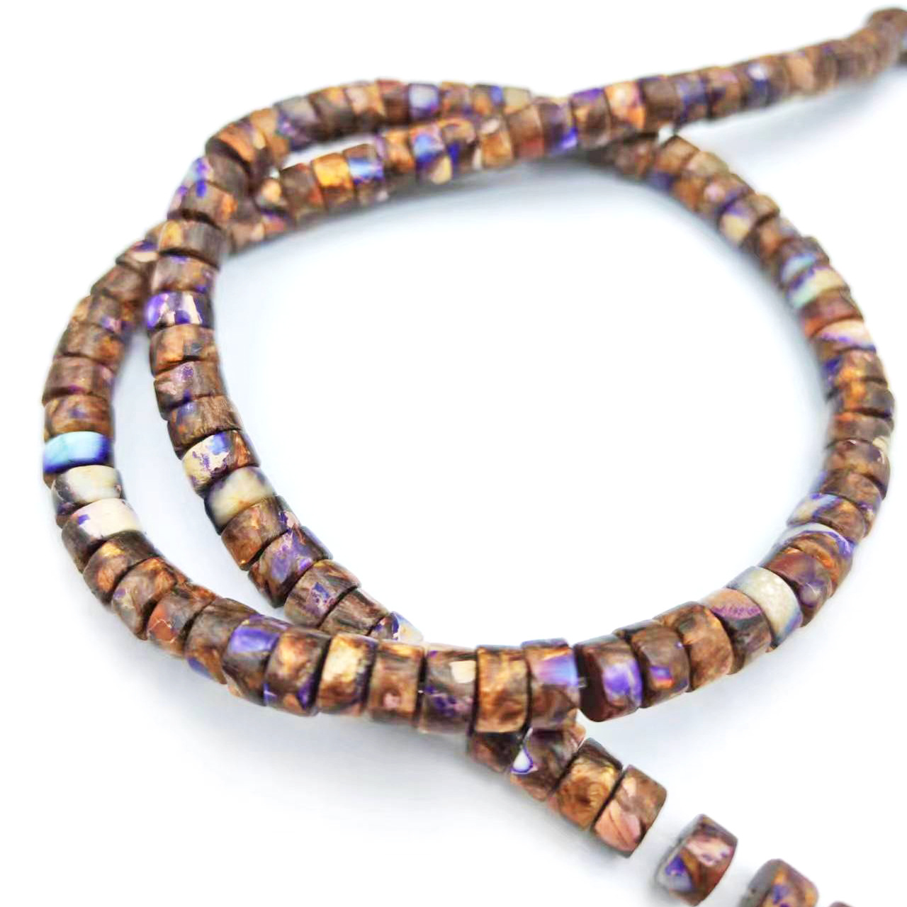 Gold copper purple 3x6mm