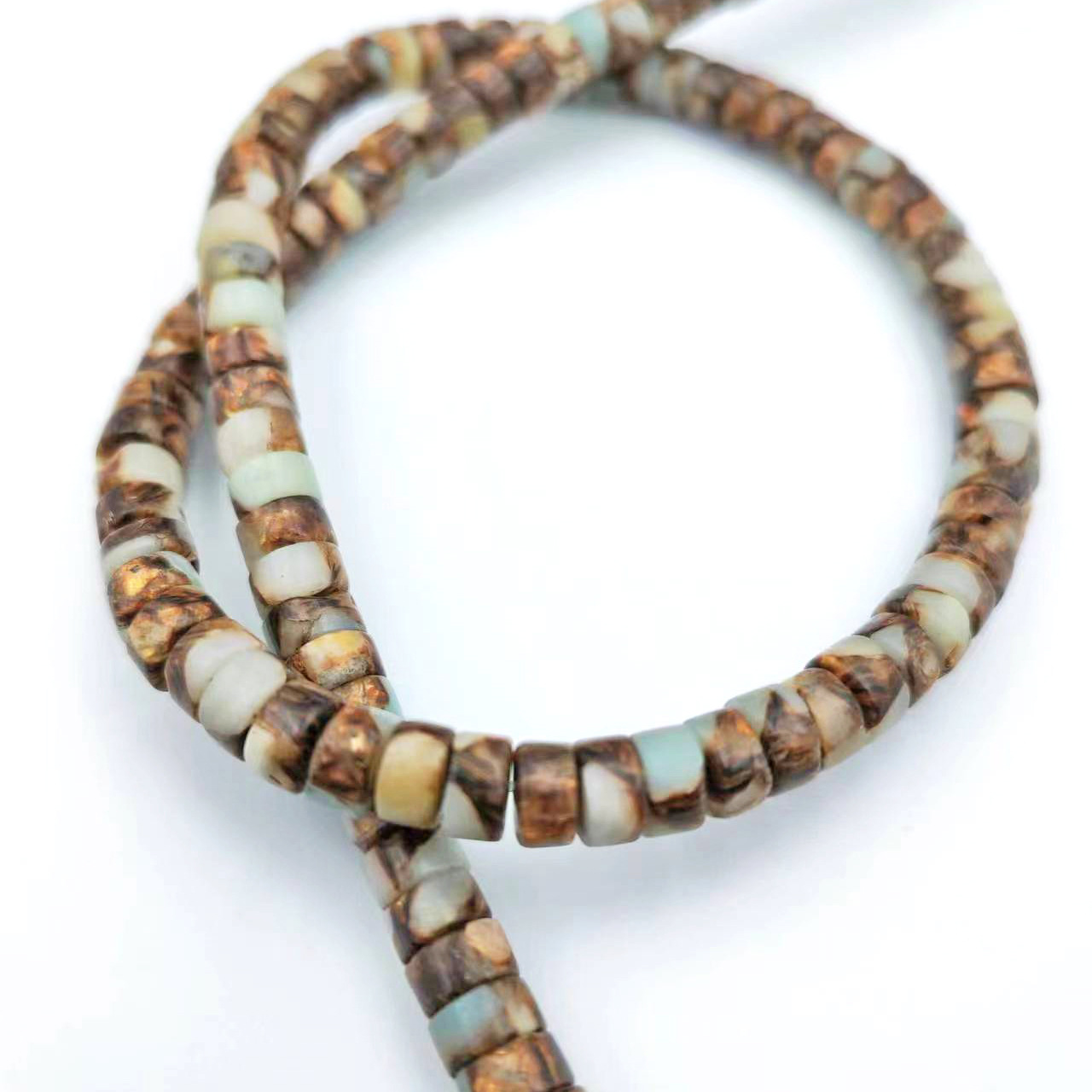 Gold copper snakeskin 3x6mm