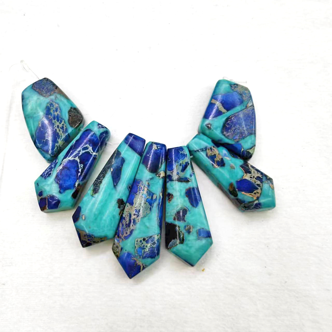 Turquoise Blue Gold 7/set