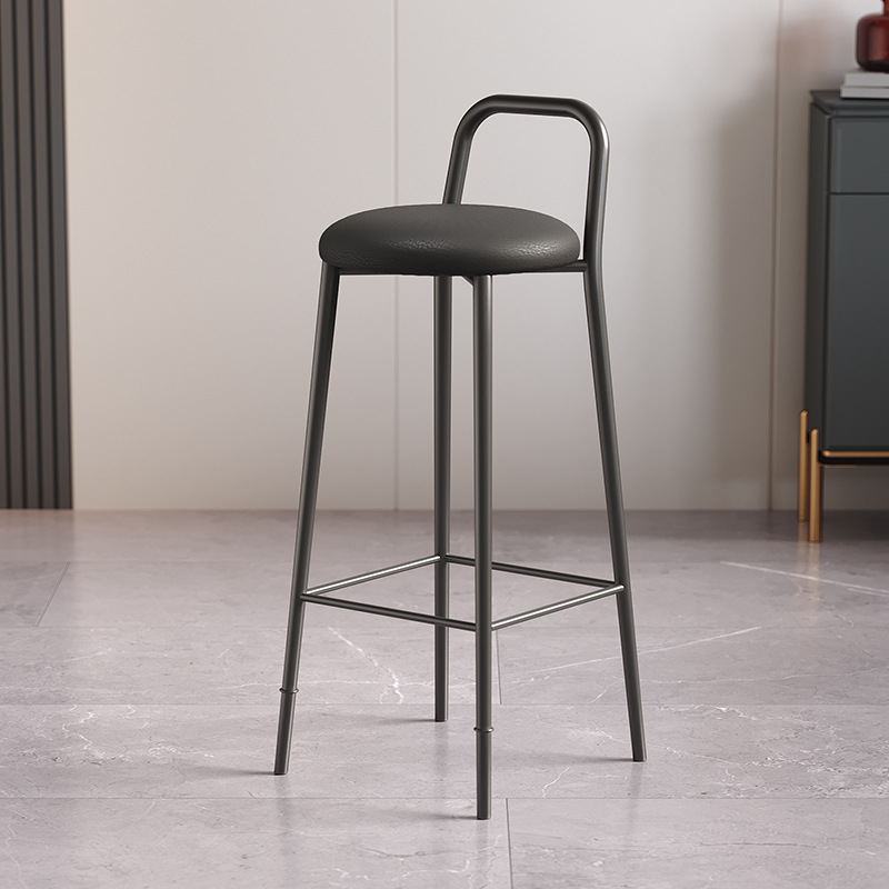 [black chair]-black leather
