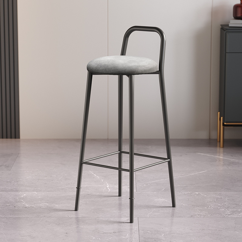 [black chair]-gray suede