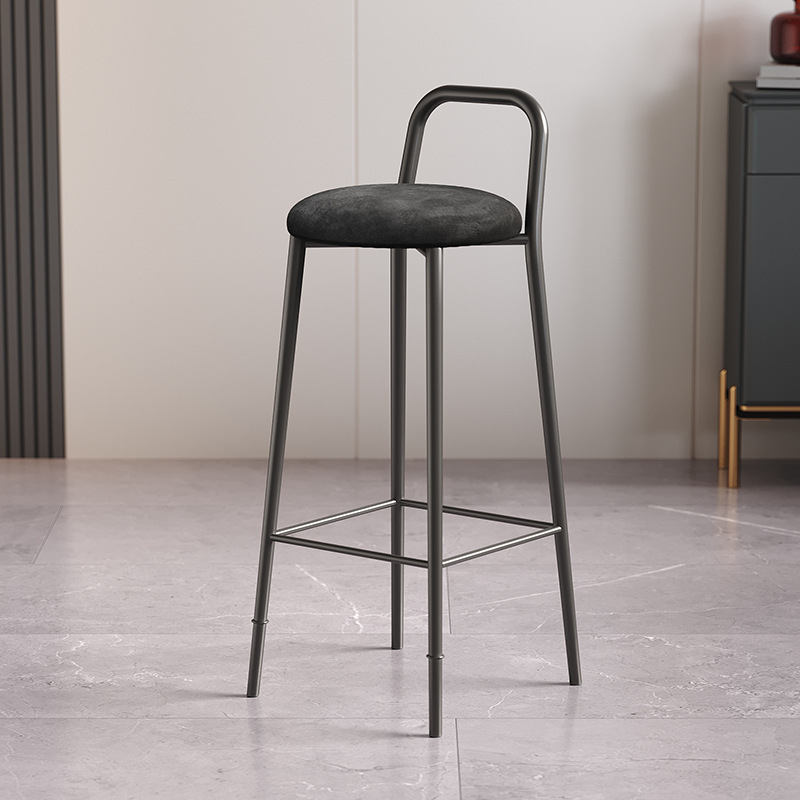 [black chair]-black suede