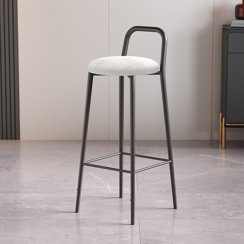 [black chair]-white suede