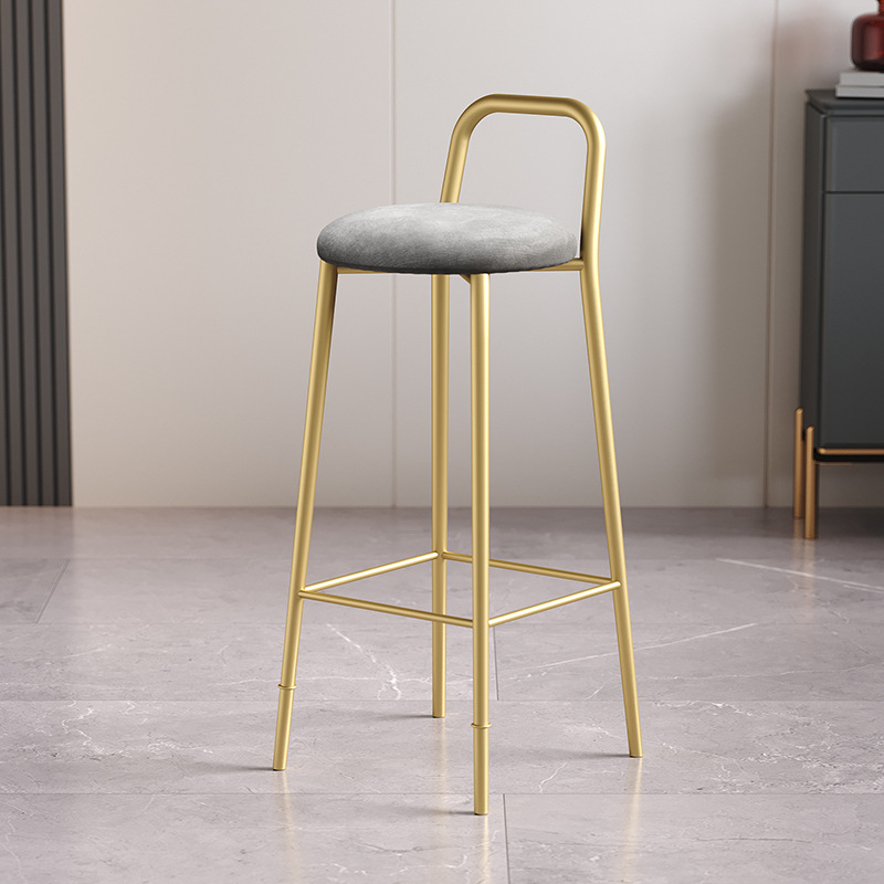 [gold chair]-gray suede