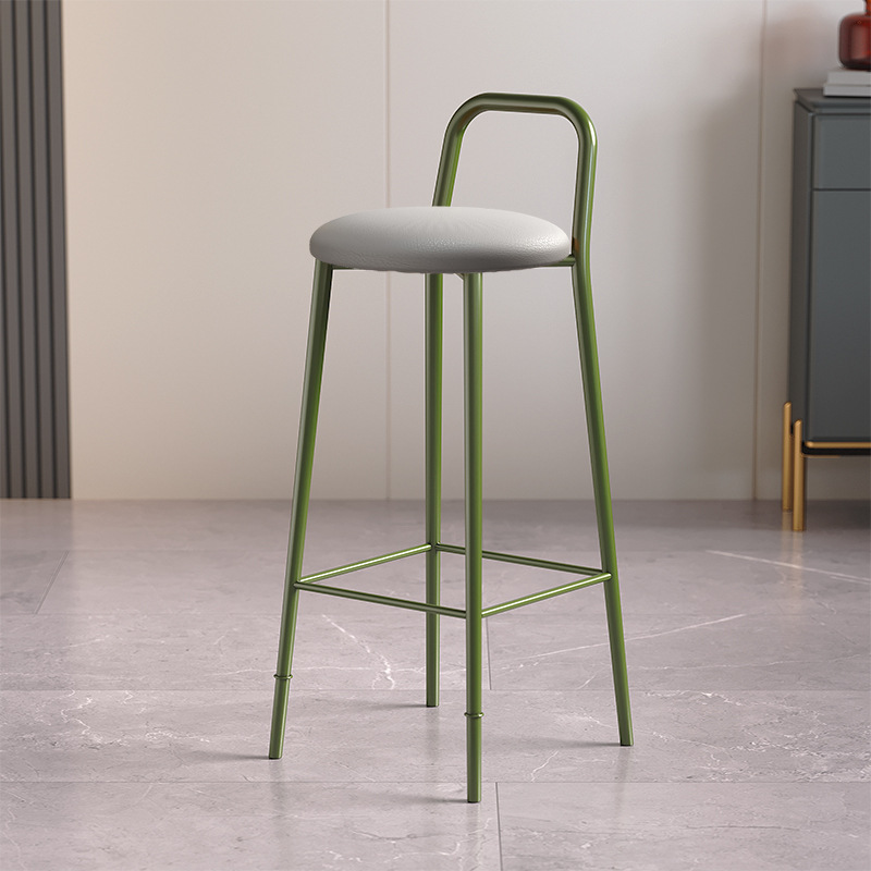 green chair-gray leather