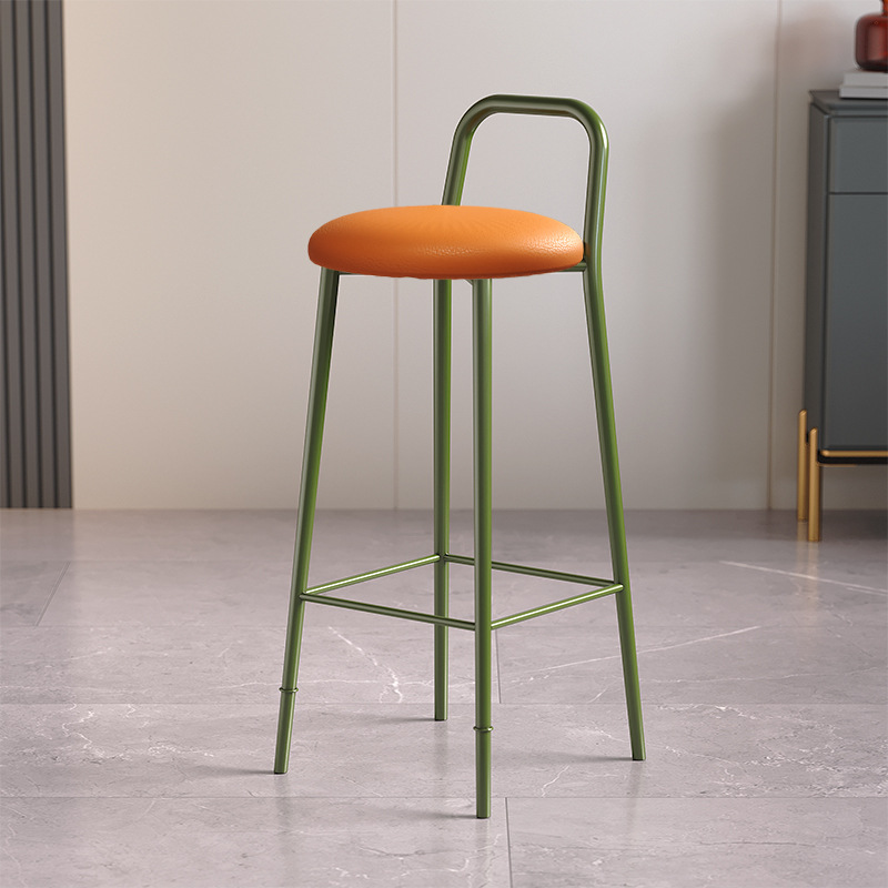 green chair-orange leather