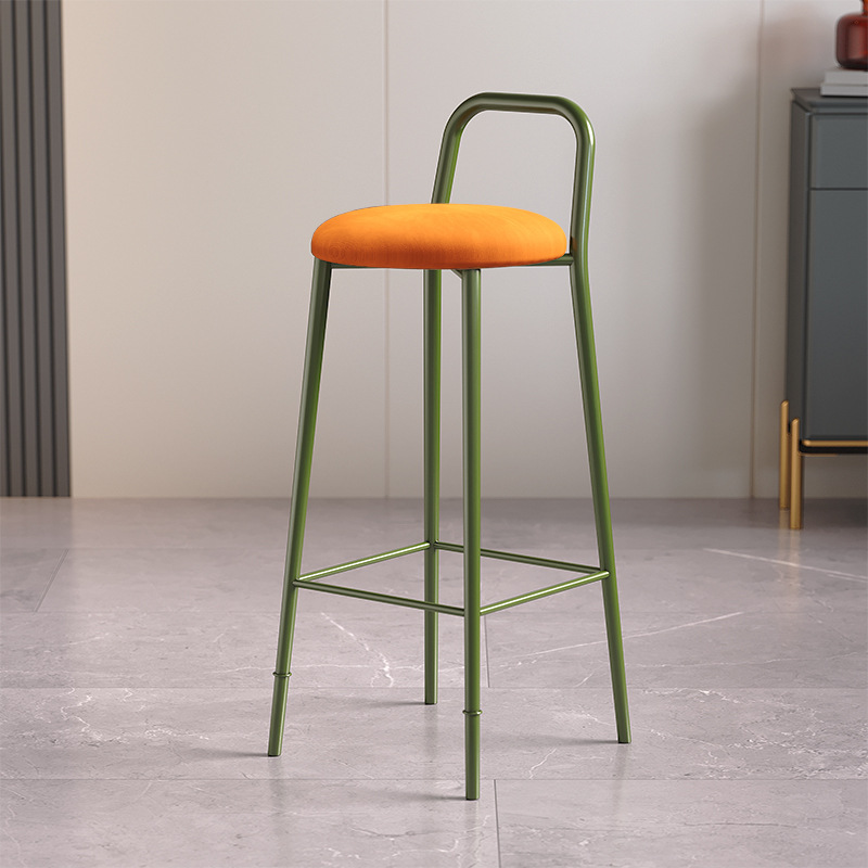[green chair]-orange suede