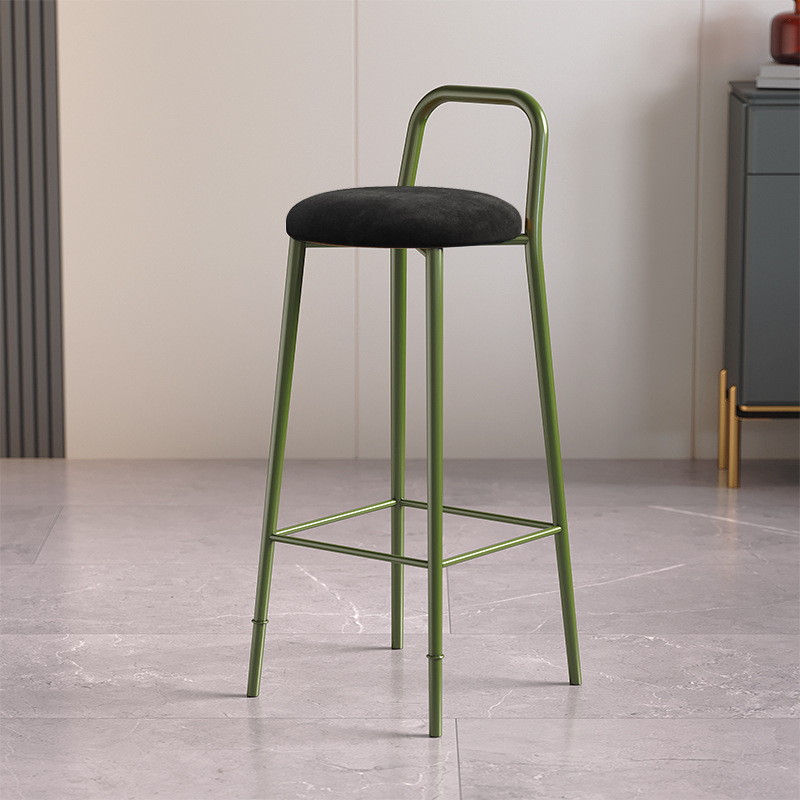 [green chair]-black suede