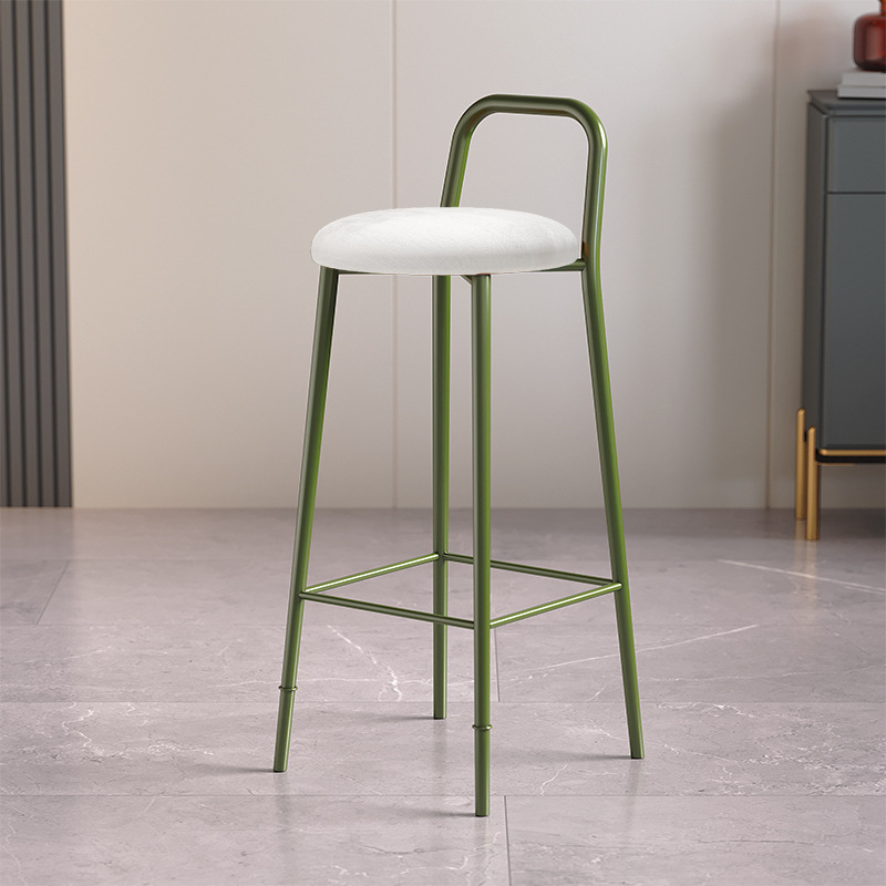 [green chair]-white suede