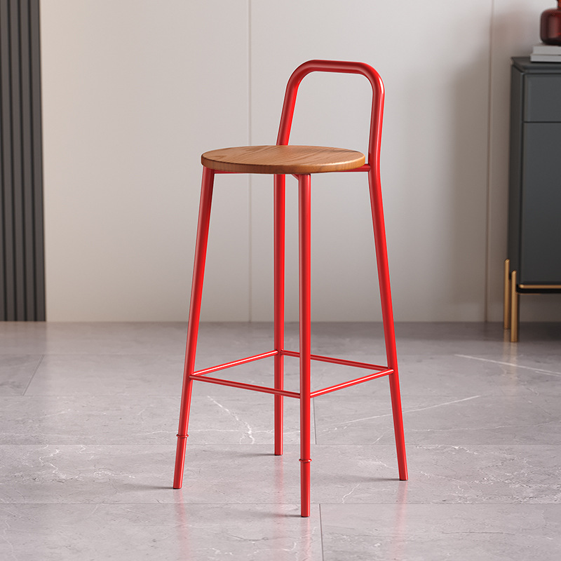 [red chair]-solid wood cushion