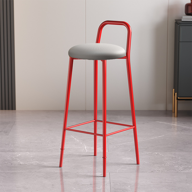 [red chair]-gray leather