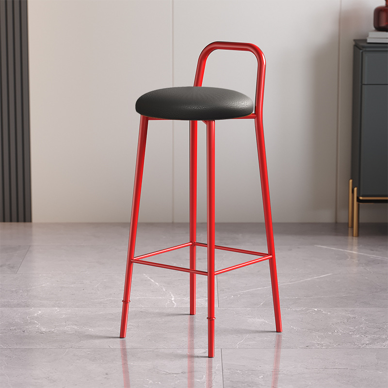 [red chair]-black leather