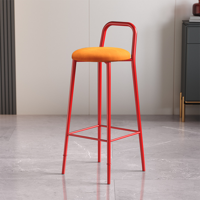 [red chair]-orange suede