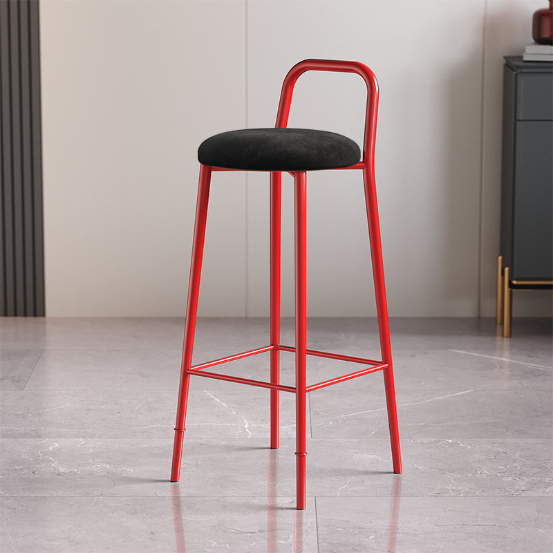 [red chair]-black suede