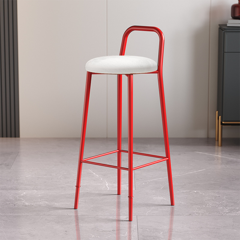 [red chair]-white suede