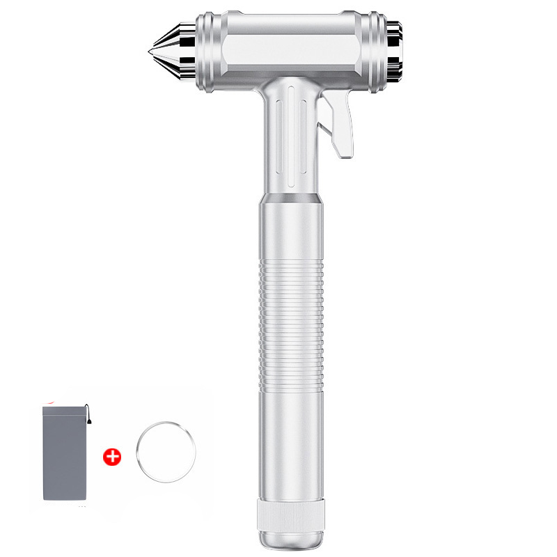 Silver carbon steel safety hammer